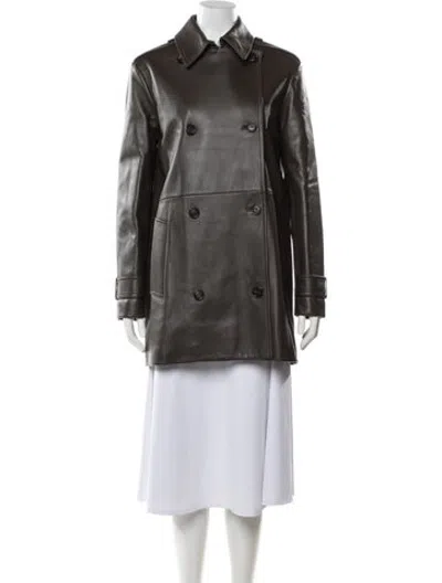 Pre-owned Veronica De Piante Leather Jacket W/ Tags In Brown