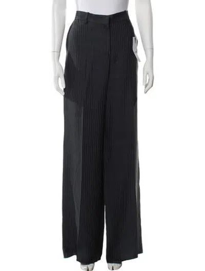 Pre-owned Veronica De Piante Linen Wide Leg Pants W/ Tags In Blue