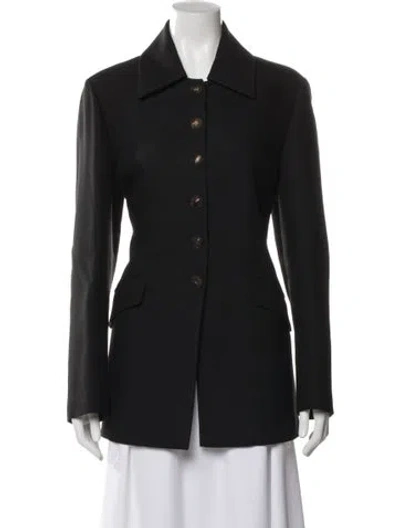 Pre-owned Veronica De Piante Peacoat In Black