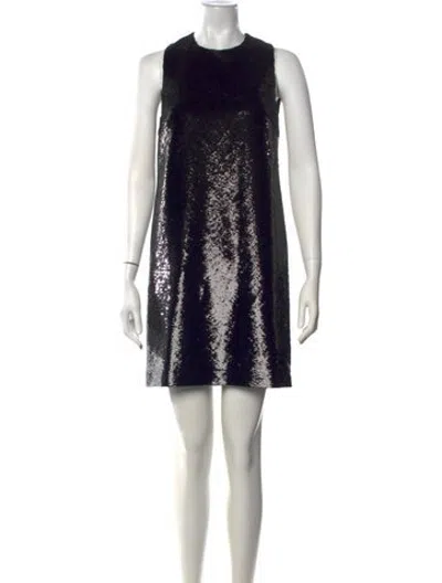 Pre-owned Veronica De Piante Sequin Mini Dress W/ Tags In Black