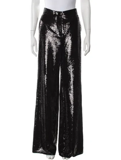 Pre-owned Veronica De Piante Sequin Wide Leg Pants W/ Tags In Black