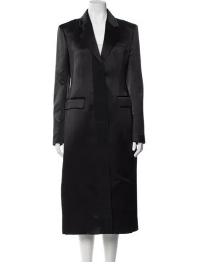 Pre-owned Veronica De Piante Silk Coat W/ Tags In Black