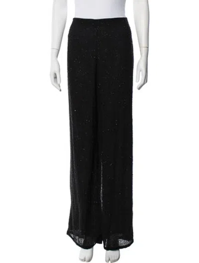 Pre-owned Veronica De Piante Silk Straight Leg Pants W/ Tags In Black