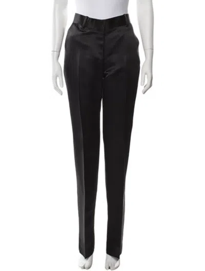Pre-owned Veronica De Piante Silk Straight Leg Pants W/ Tags In Black