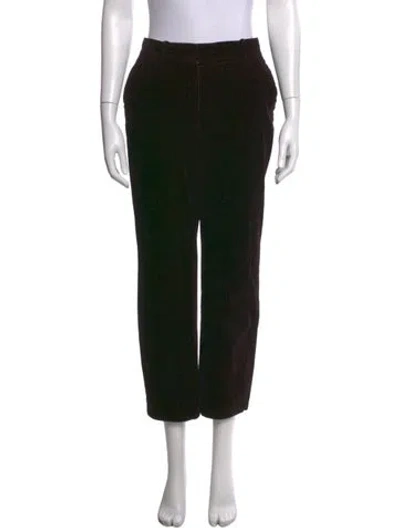 Pre-owned Veronica De Piante Straight Leg Pants In Black
