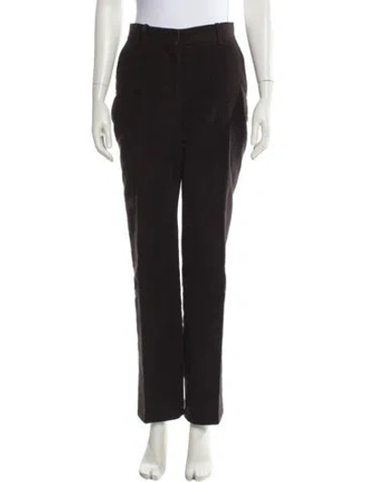 Pre-owned Veronica De Piante Straight Leg Pants In Brown