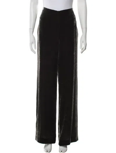 Pre-owned Veronica De Piante Velvet Wide Leg Pants W/ Tags In Black