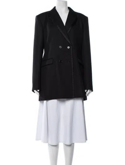 Pre-owned Veronica De Piante Virgin Wool Blazer W/ Tags In Black