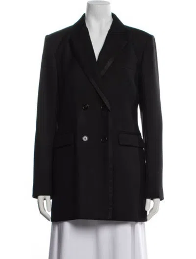 Pre-owned Veronica De Piante Virgin Wool Blazer W/ Tags In Black