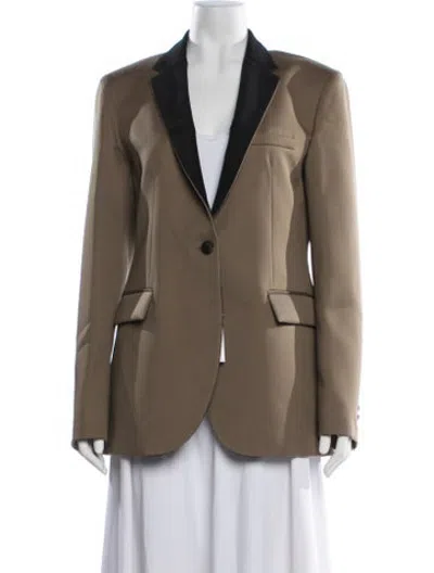 Pre-owned Veronica De Piante Virgin Wool Blazer W/ Tags In Brown