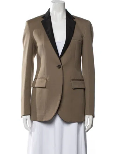 Pre-owned Veronica De Piante Virgin Wool Blazer W/ Tags In Brown