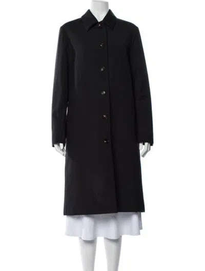 Pre-owned Veronica De Piante Virgin Wool Coat In Black