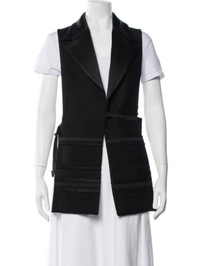 Pre-owned Veronica De Piante Virgin Wool Coat W/ Tags In Black