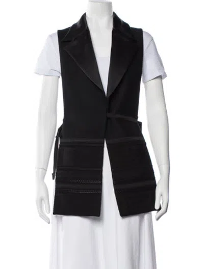 Pre-owned Veronica De Piante Virgin Wool Coat W/ Tags In Black