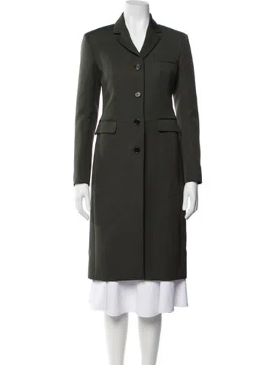 Pre-owned Veronica De Piante Virgin Wool Coat W/ Tags In Green