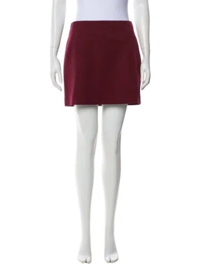 Pre-owned Veronica De Piante Virgin Wool Mini Skirt In Purple