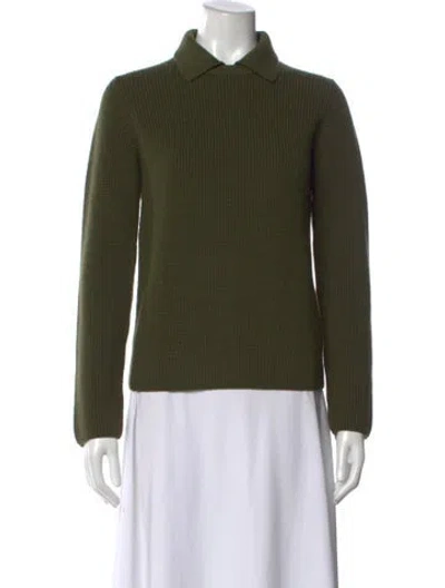 Pre-owned Veronica De Piante Virgin Wool Sweater In Green