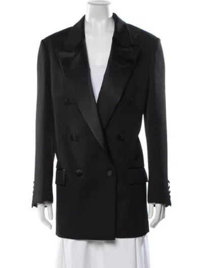 Pre-owned Veronica De Piante Wool Blazer W/ Tags In Black/blue