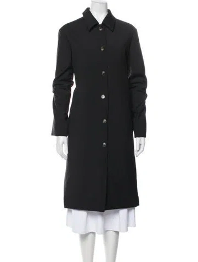 Pre-owned Veronica De Piante Wool Coat In Black
