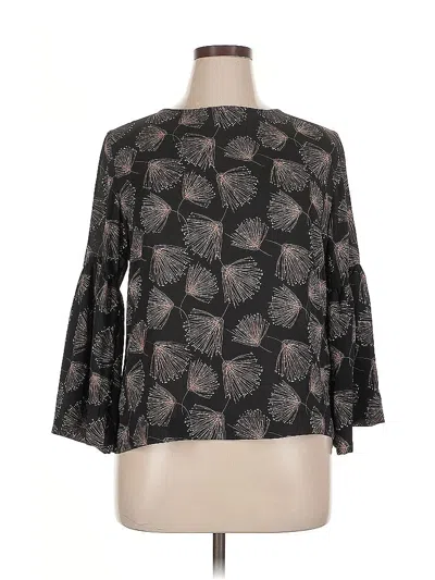 Pre-owned Veronica M 3/4 Sleeve Blouse In Black