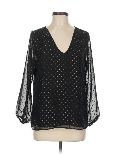 Pre-owned Veronica M 3/4 Sleeve Blouse In Black