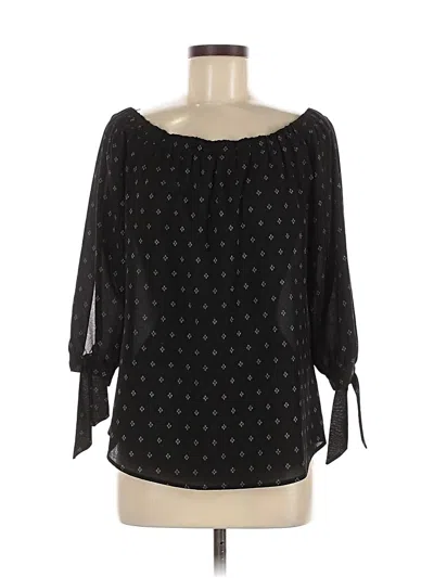 Pre-owned Veronica M 3/4 Sleeve Blouse In Black
