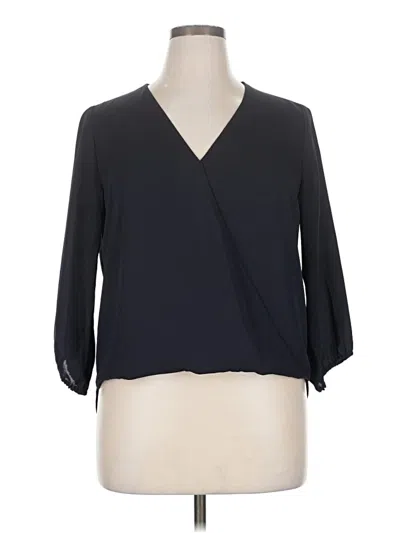 Pre-owned Veronica M 3/4 Sleeve Blouse In Black