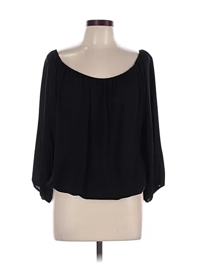 Pre-owned Veronica M 3/4 Sleeve Blouse In Black