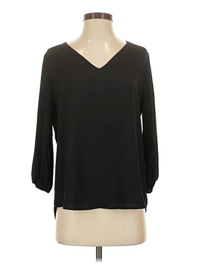Pre-owned Veronica M 3/4 Sleeve Blouse In Black