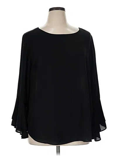 Pre-owned Veronica M 3/4 Sleeve Blouse In Black