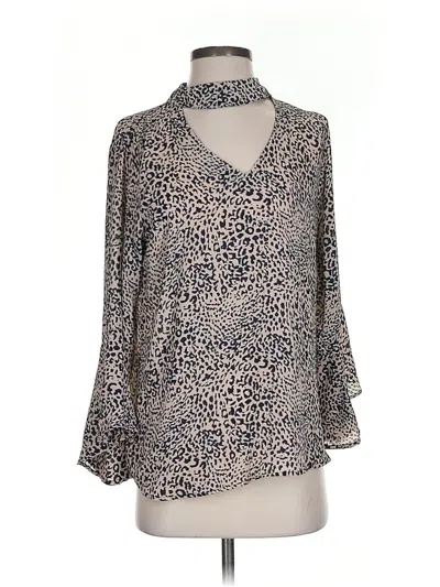 Pre-owned Veronica M 3/4 Sleeve Blouse In Blue