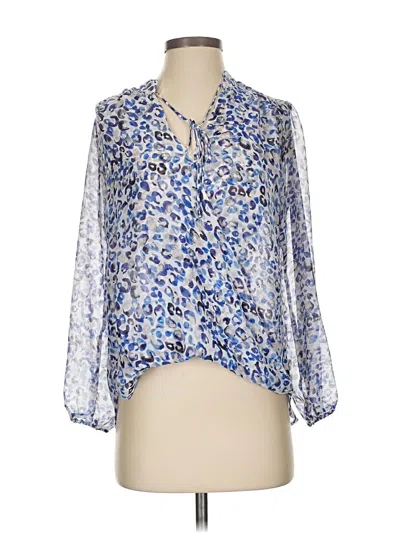 Pre-owned Veronica M 3/4 Sleeve Blouse In Blue