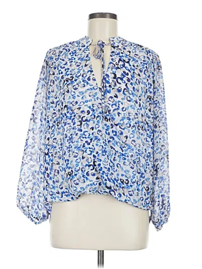 Pre-owned Veronica M 3/4 Sleeve Blouse In Blue
