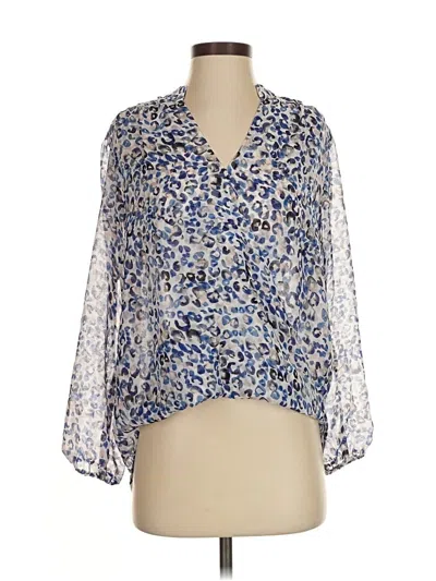 Pre-owned Veronica M 3/4 Sleeve Blouse In Blue