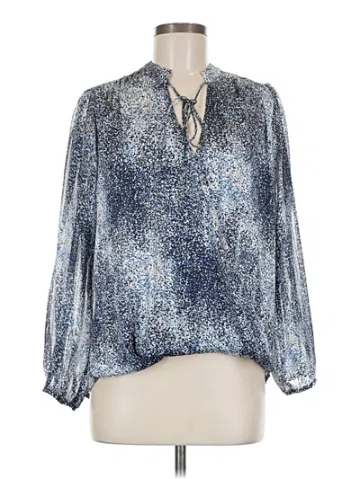 Pre-owned Veronica M 3/4 Sleeve Blouse In Blue