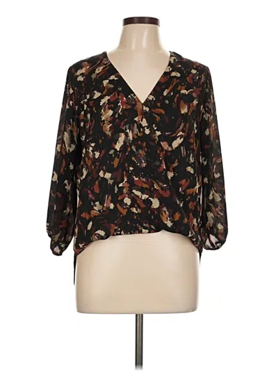 Pre-owned Veronica M 3/4 Sleeve Blouse In Brown