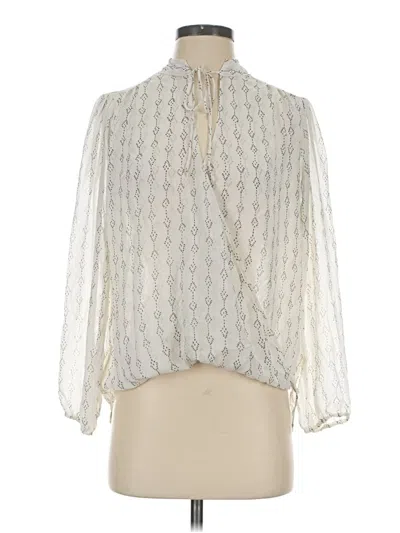 Pre-owned Veronica M 3/4 Sleeve Blouse In Ivory