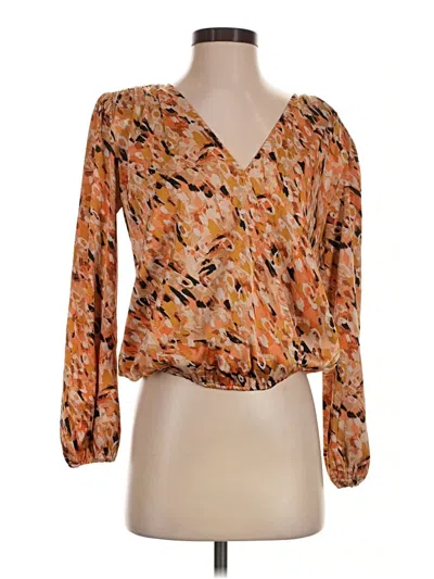 Pre-owned Veronica M 3/4 Sleeve Blouse In Orange