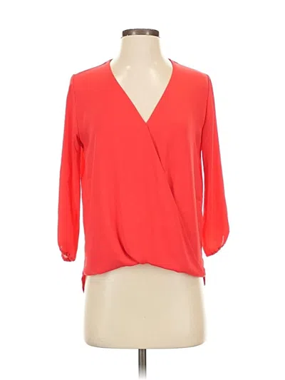 Pre-owned Veronica M 3/4 Sleeve Blouse In Red