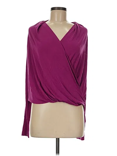 Pre-owned Veronica M 3/4 Sleeve T-shirt In Burgundy