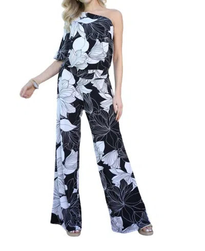 Veronica M Asymmetrical Drop Waist Jumpsuit In Ancel In Multi