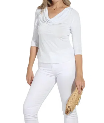 Veronica M Back To Basics Cowl Top In White