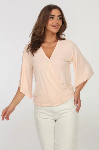 Veronica M Banded Kimono Top In Blush In Neutral