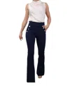 VERONICA M BUTTON PONTE PANTS IN NAVY