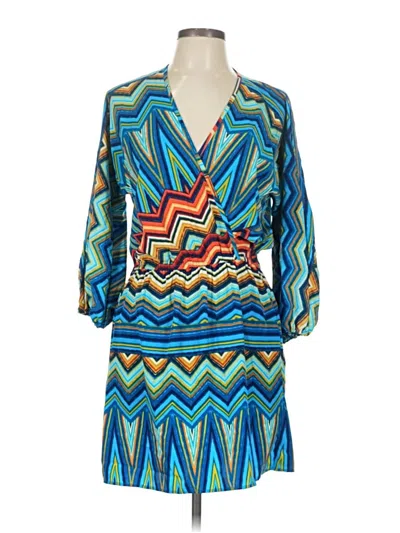 Pre-owned Veronica M Casual Dress In Blue