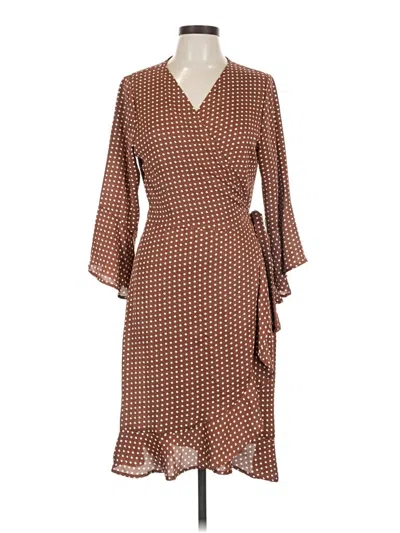 Pre-owned Veronica M Casual Dress In Brown