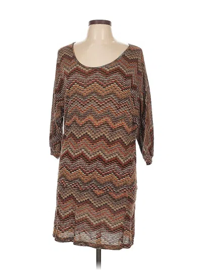 Pre-owned Veronica M Casual Dress In Brown