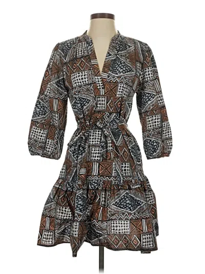 Pre-owned Veronica M Casual Dress In Brown