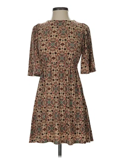 Pre-owned Veronica M Casual Dress In Brown