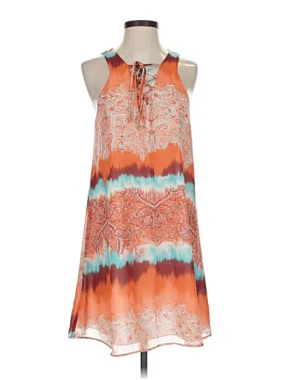 Pre-owned Veronica M Casual Dress In Orange